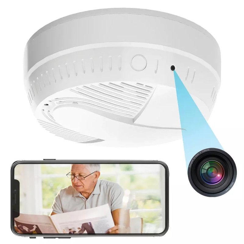 Telecamera WiFi Full HD Rilevatore di Fumo Rilevatore di Movimento
