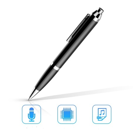 Penna Registratore Audio con Rilevamento Vocale – 20 Ore