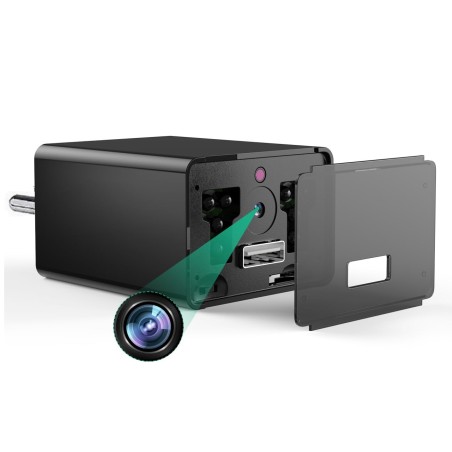 Caricatore da muro Full HD 1080p Camera con visione notturna